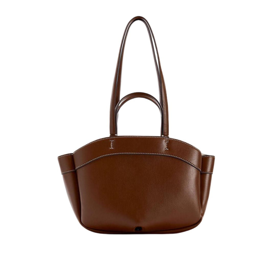 Women’s Retro PU Leather Tote Bag - Pejayz