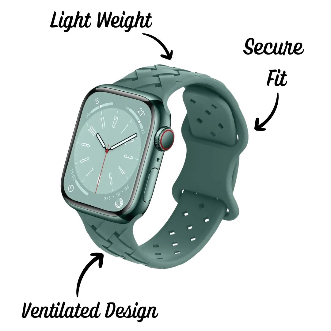Apple Watch Series 10 Woven Style Silicone Watch Strap - Pejayz