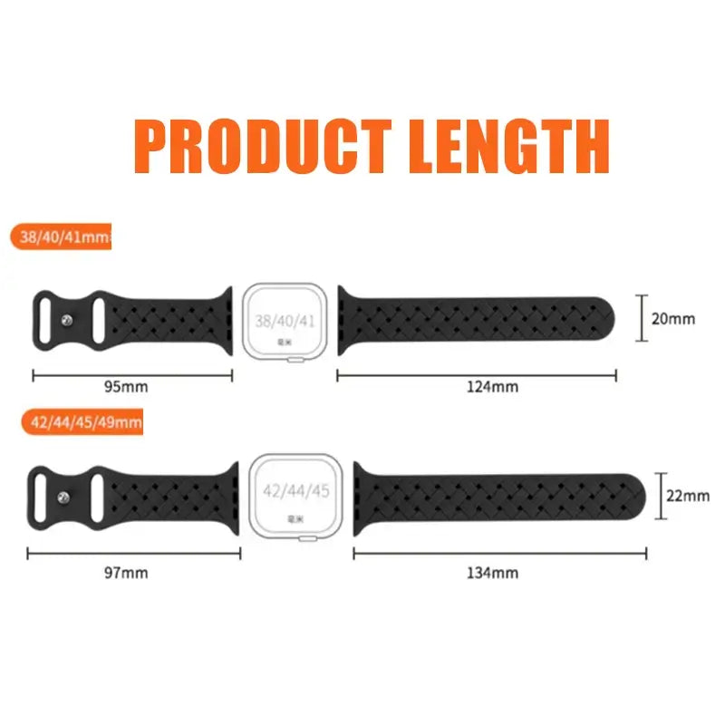 Apple Watch Series 10 Woven Style Silicone Watch Strap - Pejayz