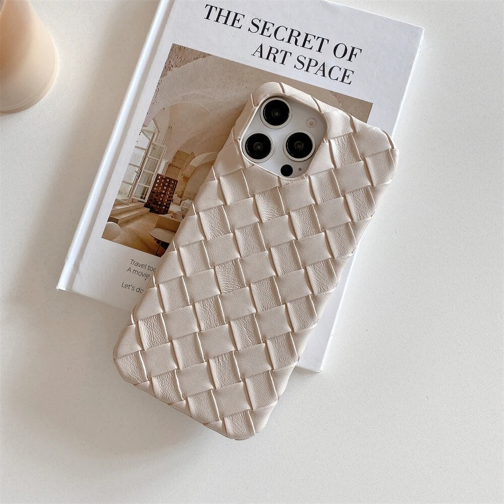 iPhone 16 Case – Shockproof Woven Pattern Candy Color Cover | Pejayz