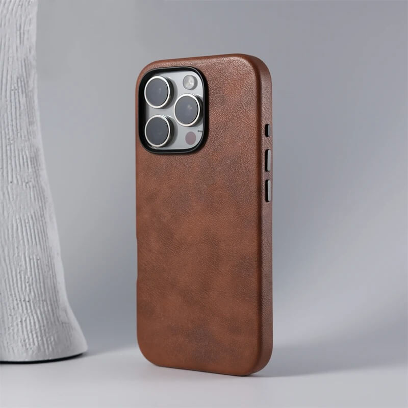 Retro Horse Texture MagSafe Leather Case For iPhone 16 - Pejayz