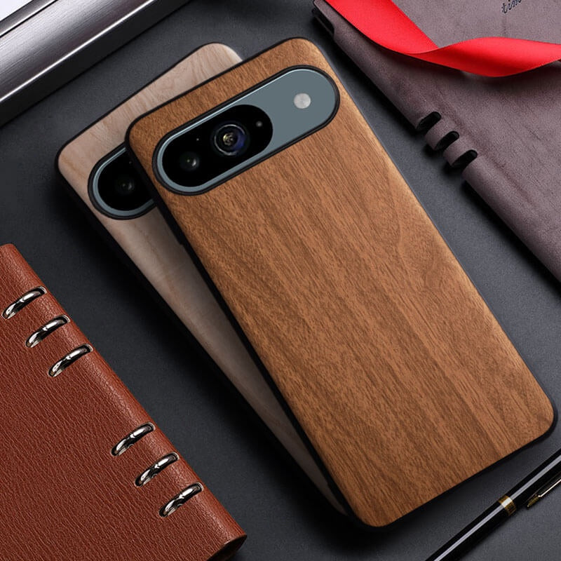Google Pixel 9 Pro Bamboo Wood Pattern Leather Case - Pejayz
