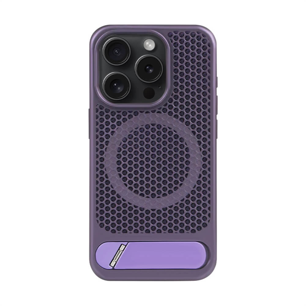 iPhone 16 Case Shockproof Titanium Design with Built-in Metal Stand - Pejayz