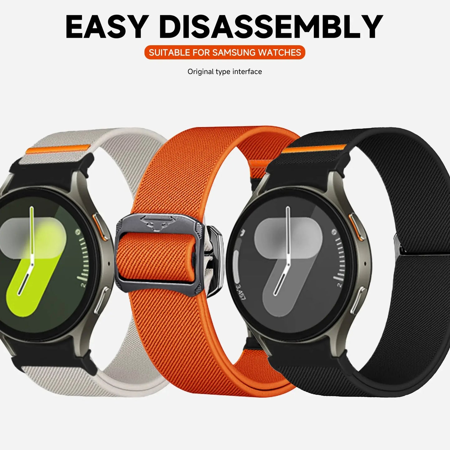 Elastic Nylon Band For Samsung Galaxy Watch 7
