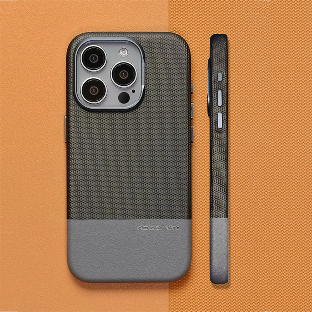 iPhone 16 Series Luxury Duo Tone Leather Case