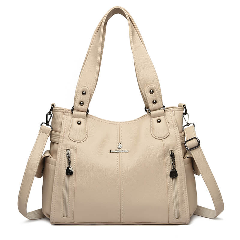 Soft Leather Tote Crossbody Bag - Pejayz