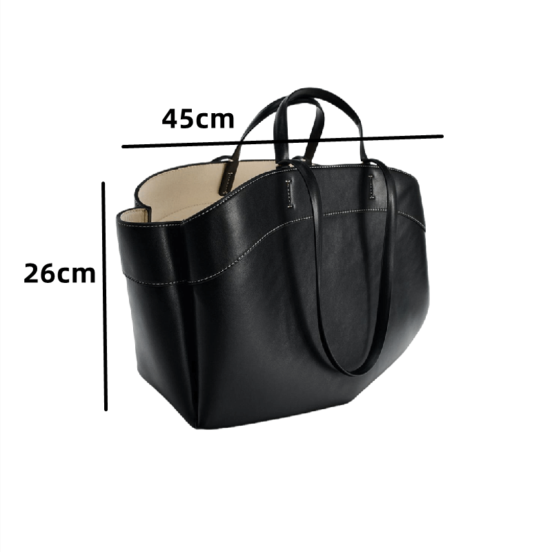 Women’s Retro PU Leather Tote Bag - Pejayz