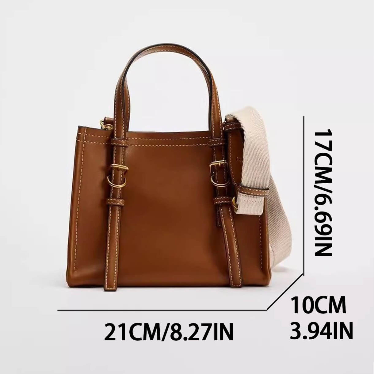 Brown & Yellow Crossbody Handbag