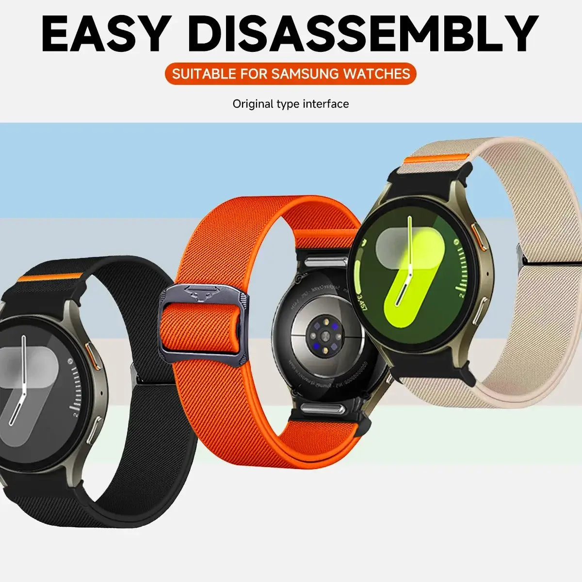 Elastic Nylon Band For Samsung Galaxy Watch 7