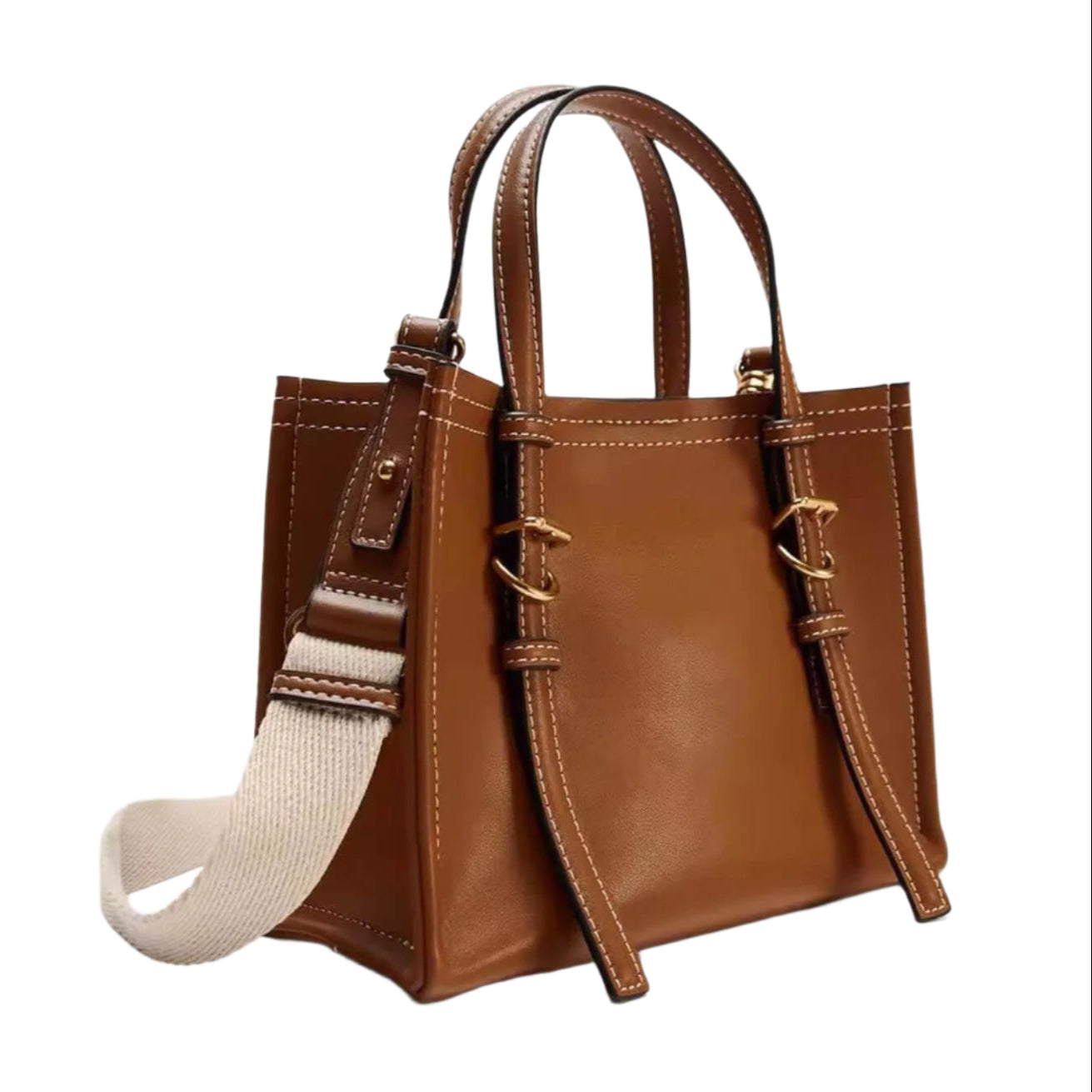 Brown & Yellow Crossbody Handbag