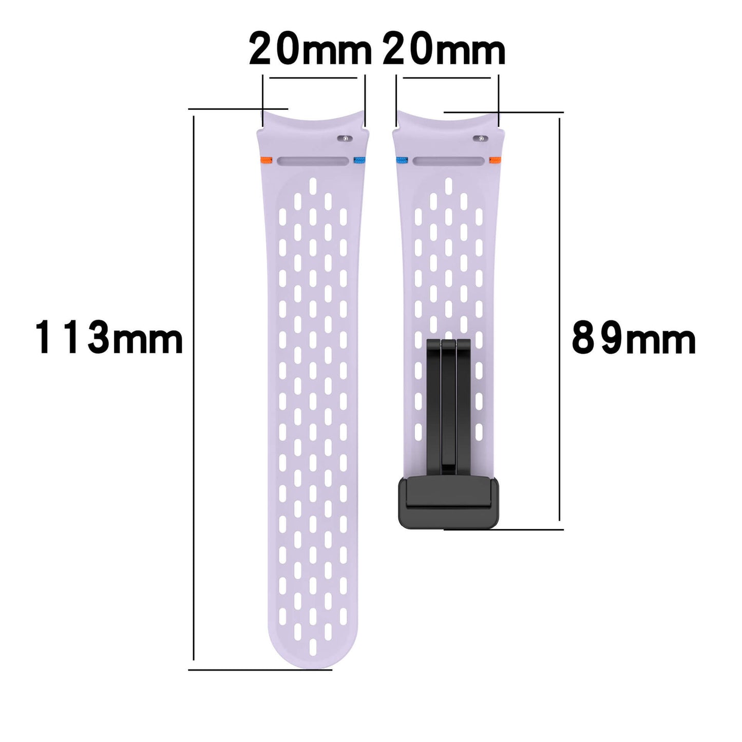 Sporty Silicone Strap For Samsung Galaxy Watch 7 And Watch 6