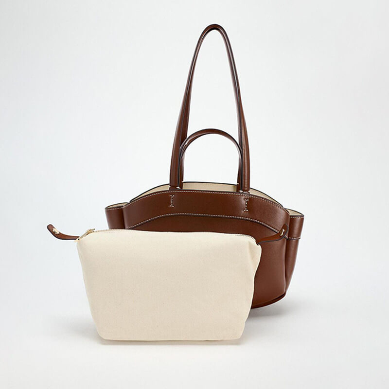 Women’s Retro PU Leather Tote Bag - Pejayz