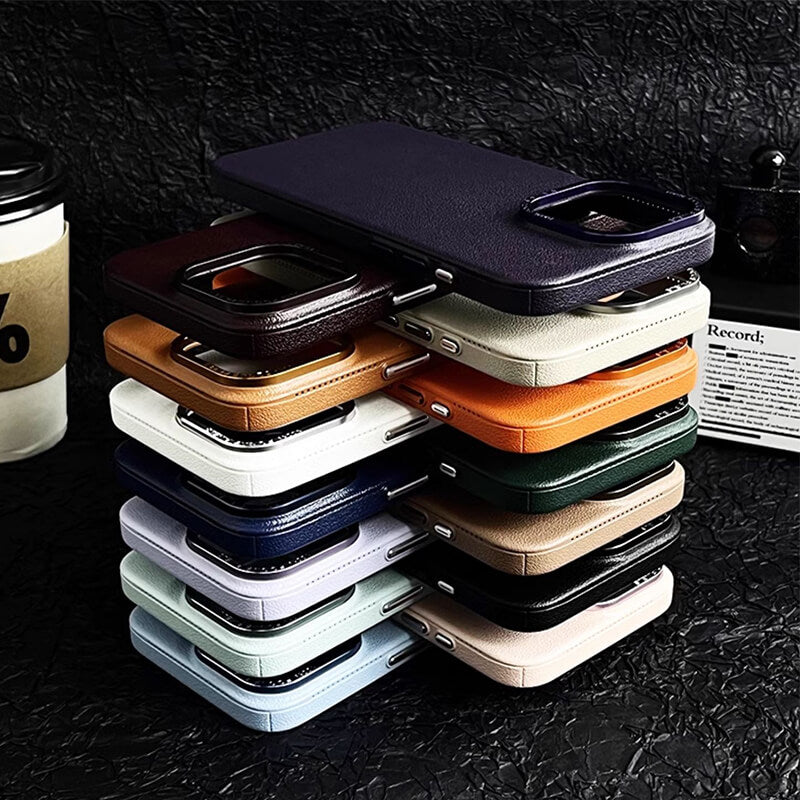iPhone 16 Pro Case – Shockproof Matte Lichee Leather Cover | Pejayz