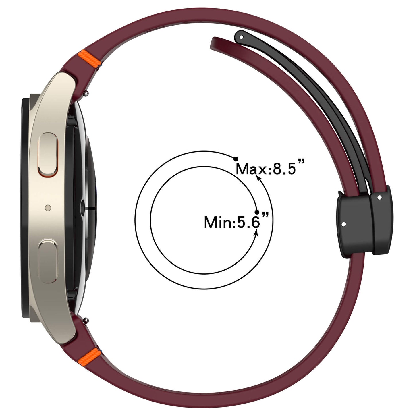 Sporty Silicone Strap For Samsung Galaxy Watch 7 And Watch 6
