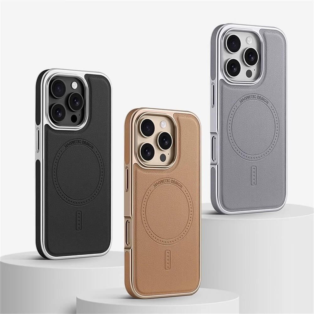 iPhone 16 Pro Max Case Luxury Business Leather with MagSafe - Pejayz