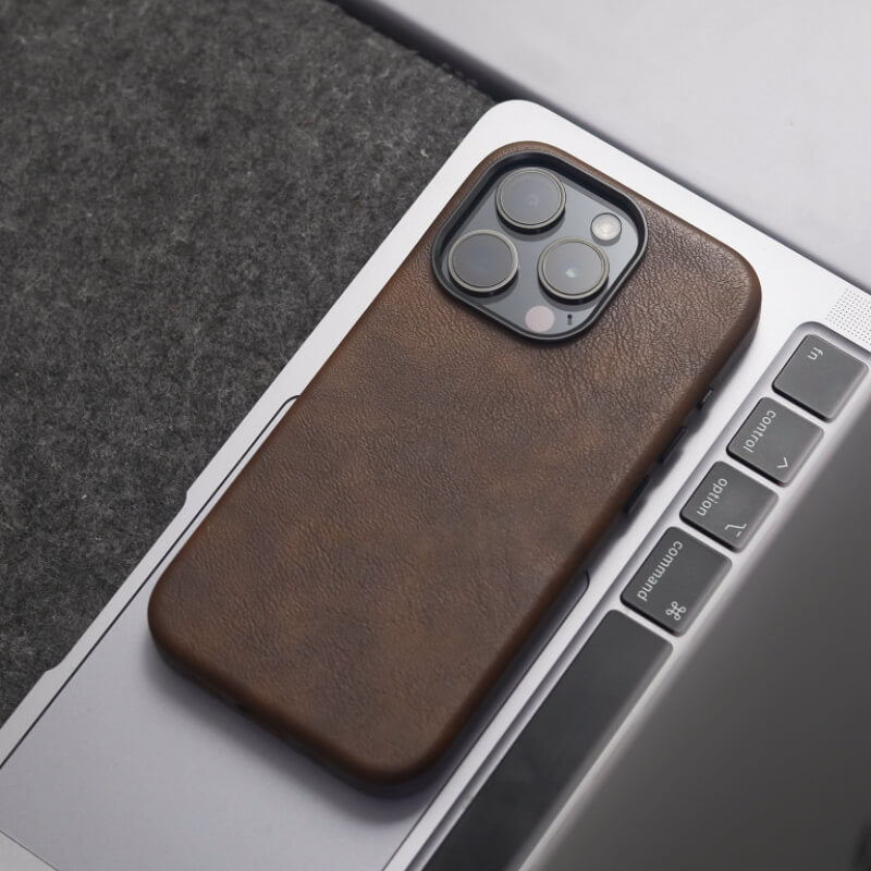 iPhone 16 Pro Case with MagSafe and Leather Design - Pejayz