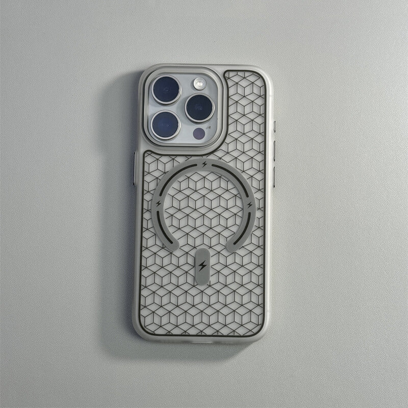 iPhone 16 Pro Case Ultra Thin Frosted Geometric Design with MagSafe - Pejayz