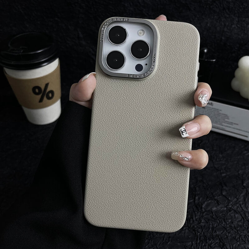 iPhone 16 Pro Case – Shockproof Matte Lichee Leather Cover | Pejayz