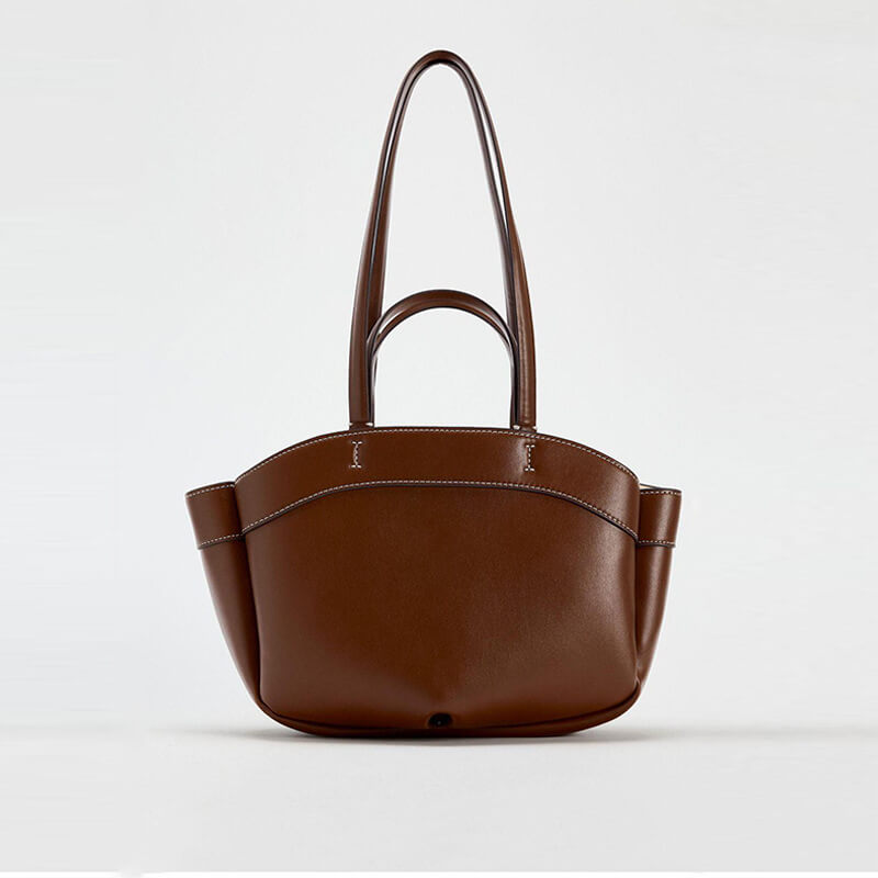 Women’s Retro PU Leather Tote Bag - Pejayz