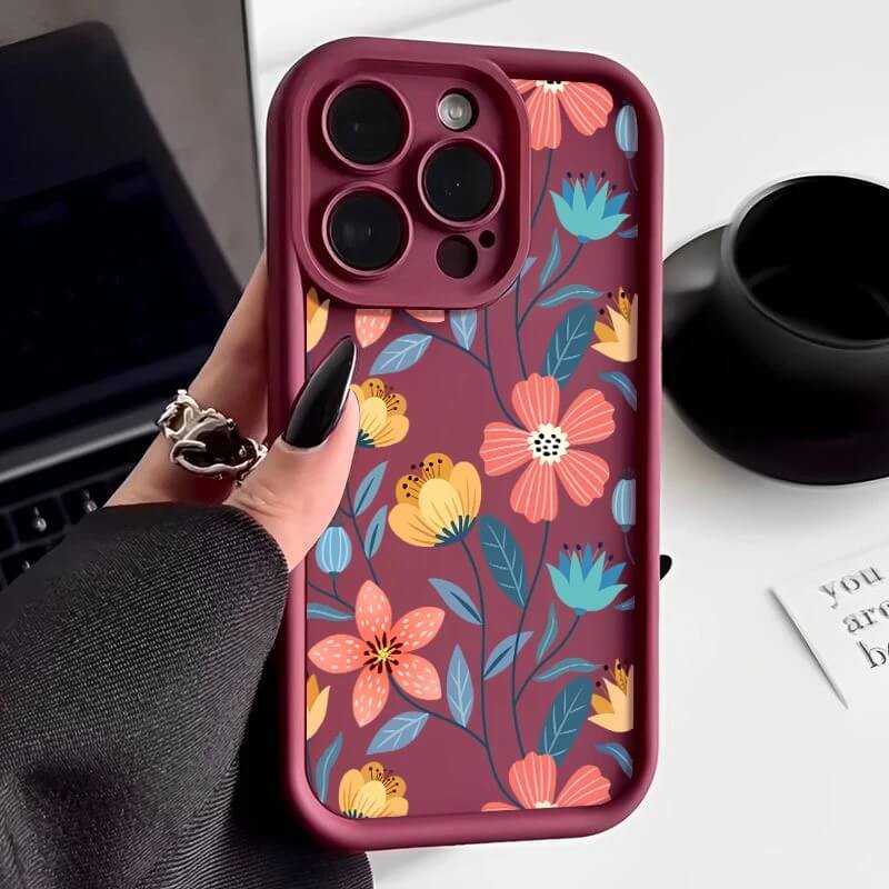 iPhone 15 Pro Case – Floral Shockproof Cover with Pattern | Pejayz
