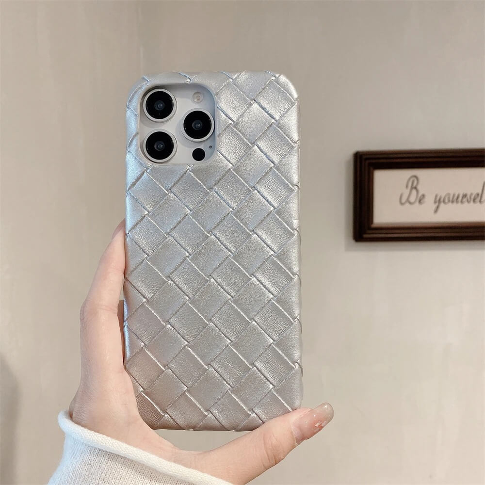 iPhone 16 Case – Shockproof Woven Pattern Candy Color Cover | Pejayz
