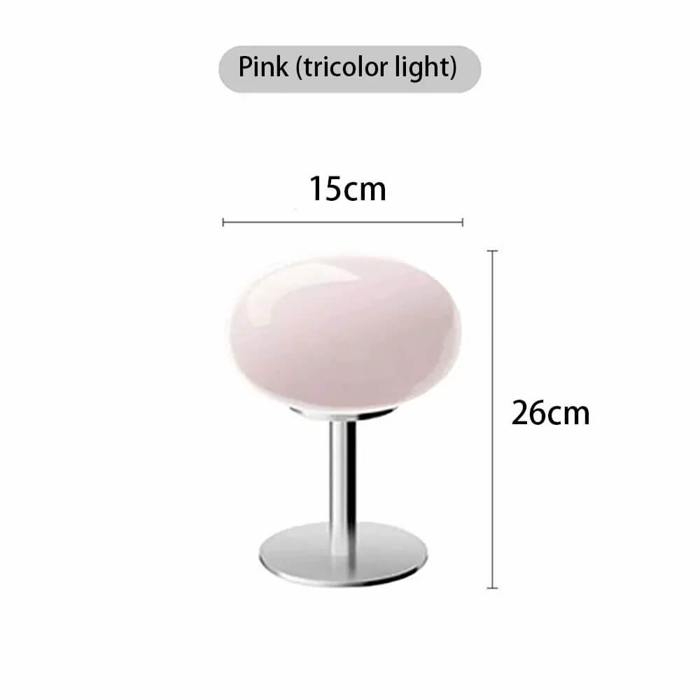 Lollipop Table Lamp Medieval Cream Glass Design For Living Room, Bedroom & Study - Pejayz