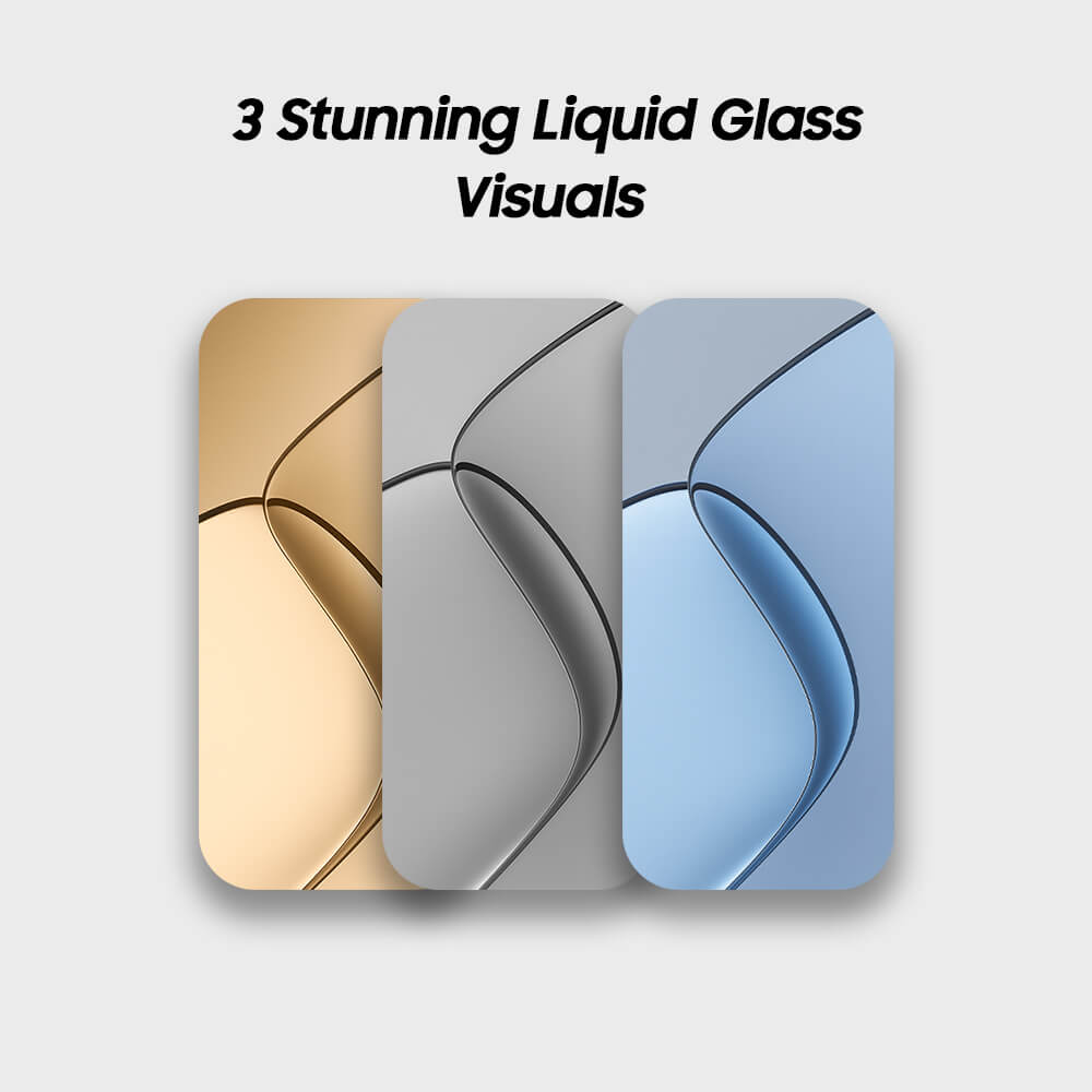 iOS 26 Drop Liquid Glass Wallpaper Pack - Pejayz