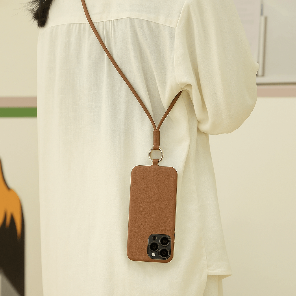 Leather Cowhide Case for iPhone 16 Pro Max - With Lanyard | Pejayz
