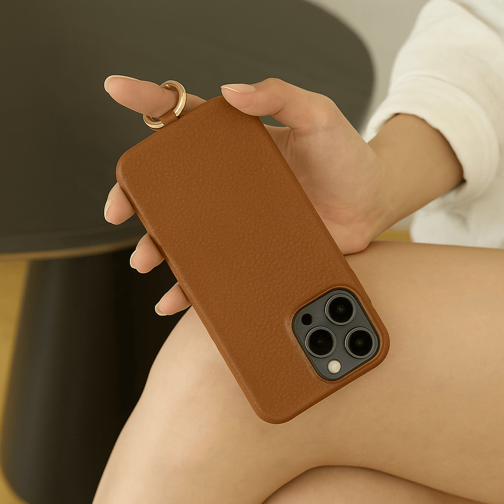 Leather Cowhide Case for iPhone 16 Pro Max - With Lanyard | Pejayz