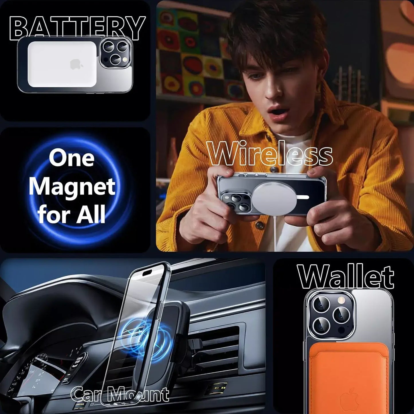 iPhone 16 Shockproof MagSafe Clear Case - Pejayz