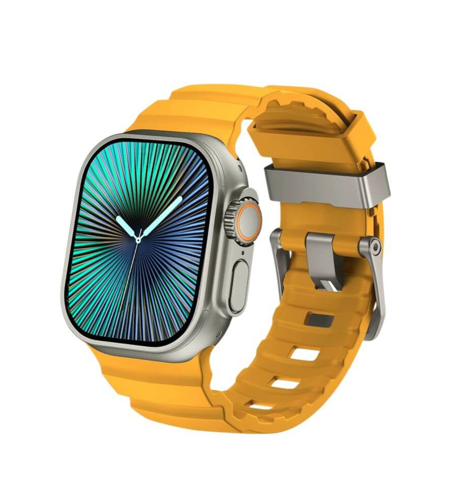 Premium Sports Silicone Band For Apple Watch Ultra With Buckle