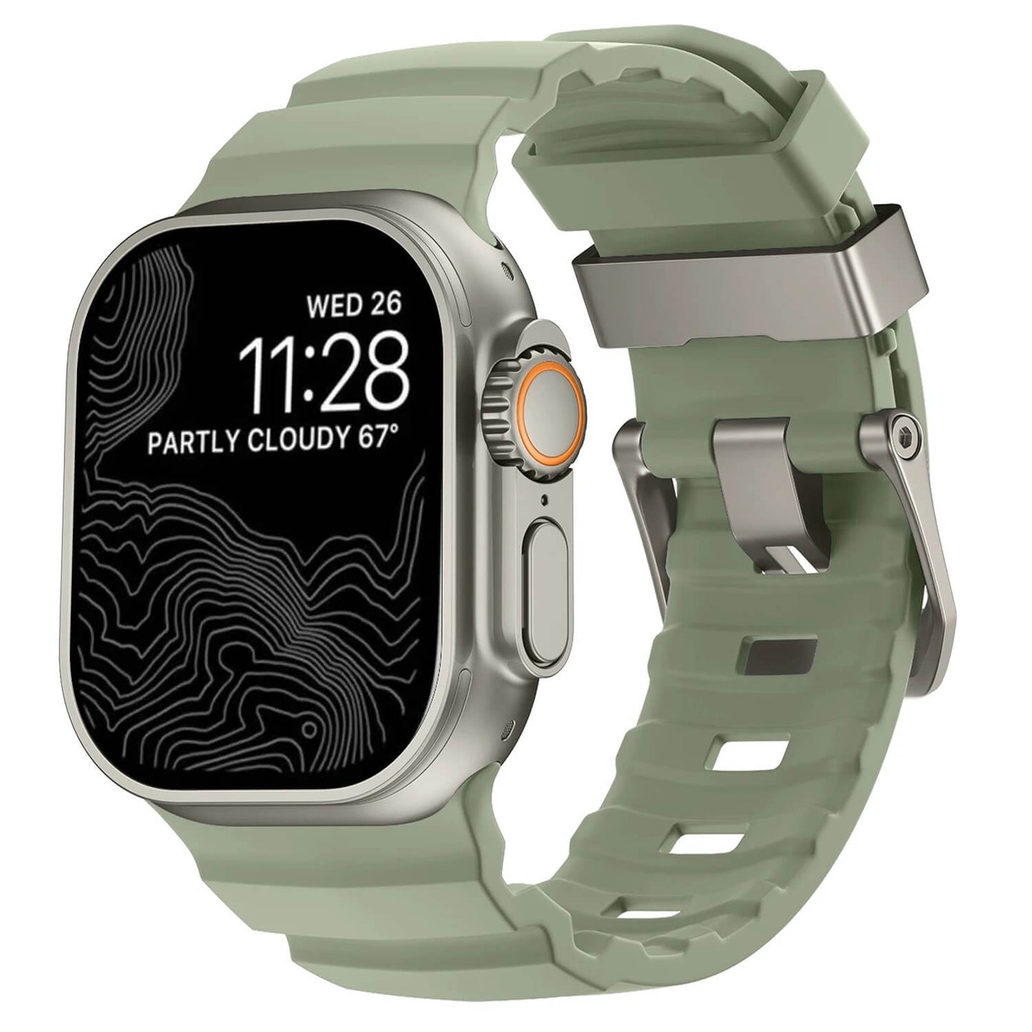  Premium Sports Silicone Band For Apple Watch Ultra With Buckle