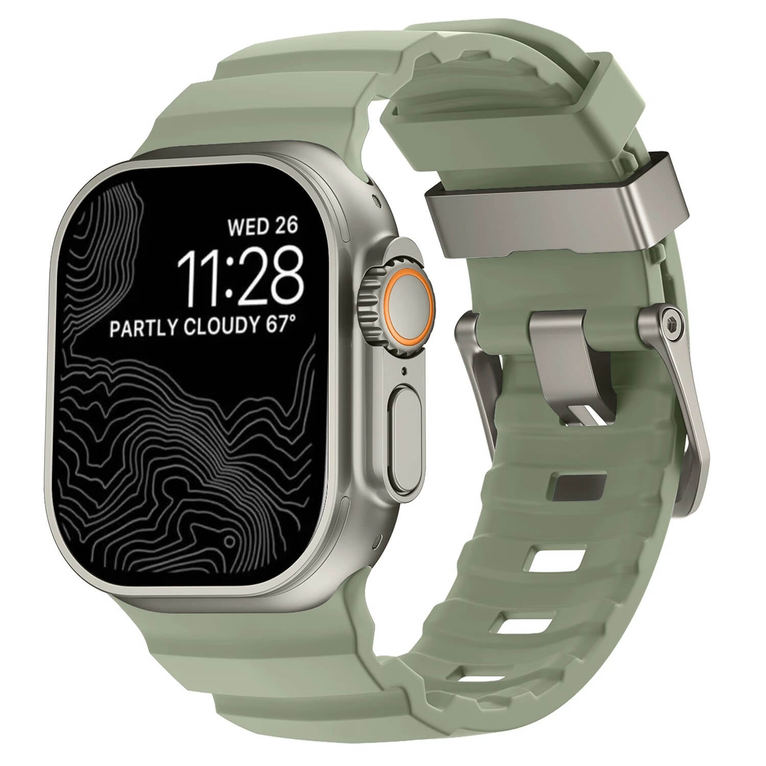 Premium Sports Silicone Band For Apple Watch Ultra With Buckle