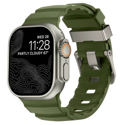  Premium Sports Silicone Band For Apple Watch Ultra With Buckle