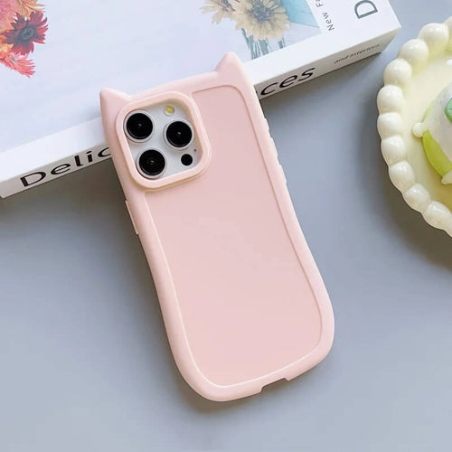 Cute Kitty Style Shockproof Bumper Case for iPhone 16 15 And 14 Pro