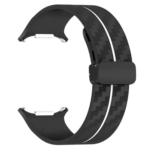 Carbon Fiber Texture Magnetic Silicone Sport Strap