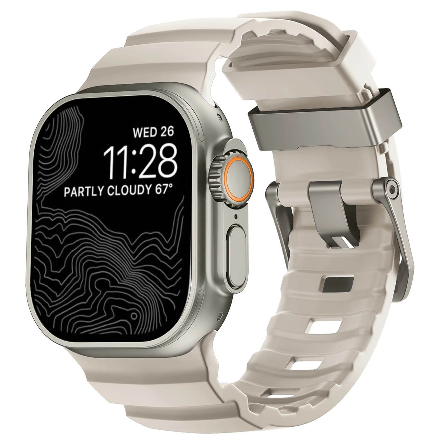  Premium Sports Silicone Band For Apple Watch Ultra With Buckle