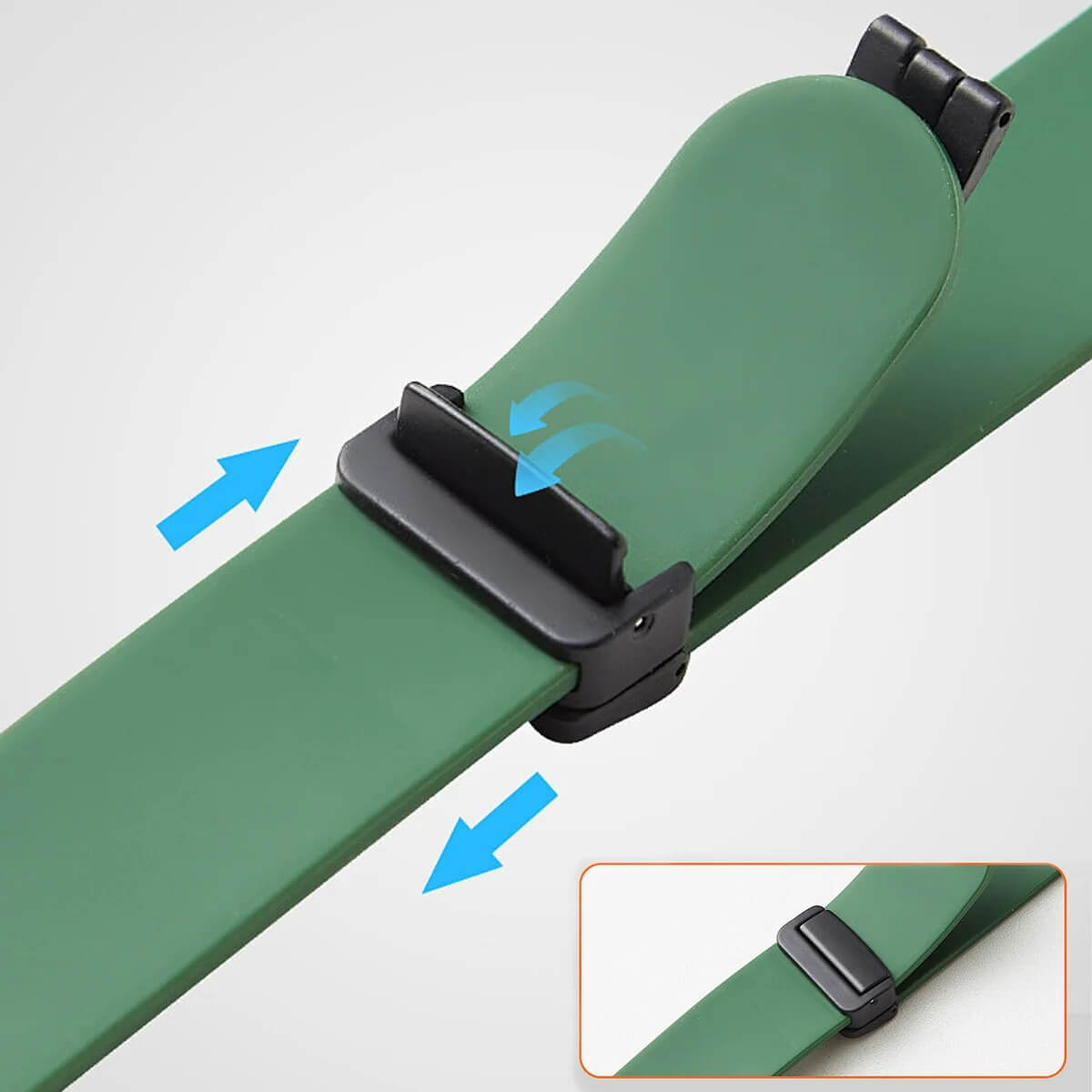 Carbon Fiber Texture Magnetic Silicone Sport Strap