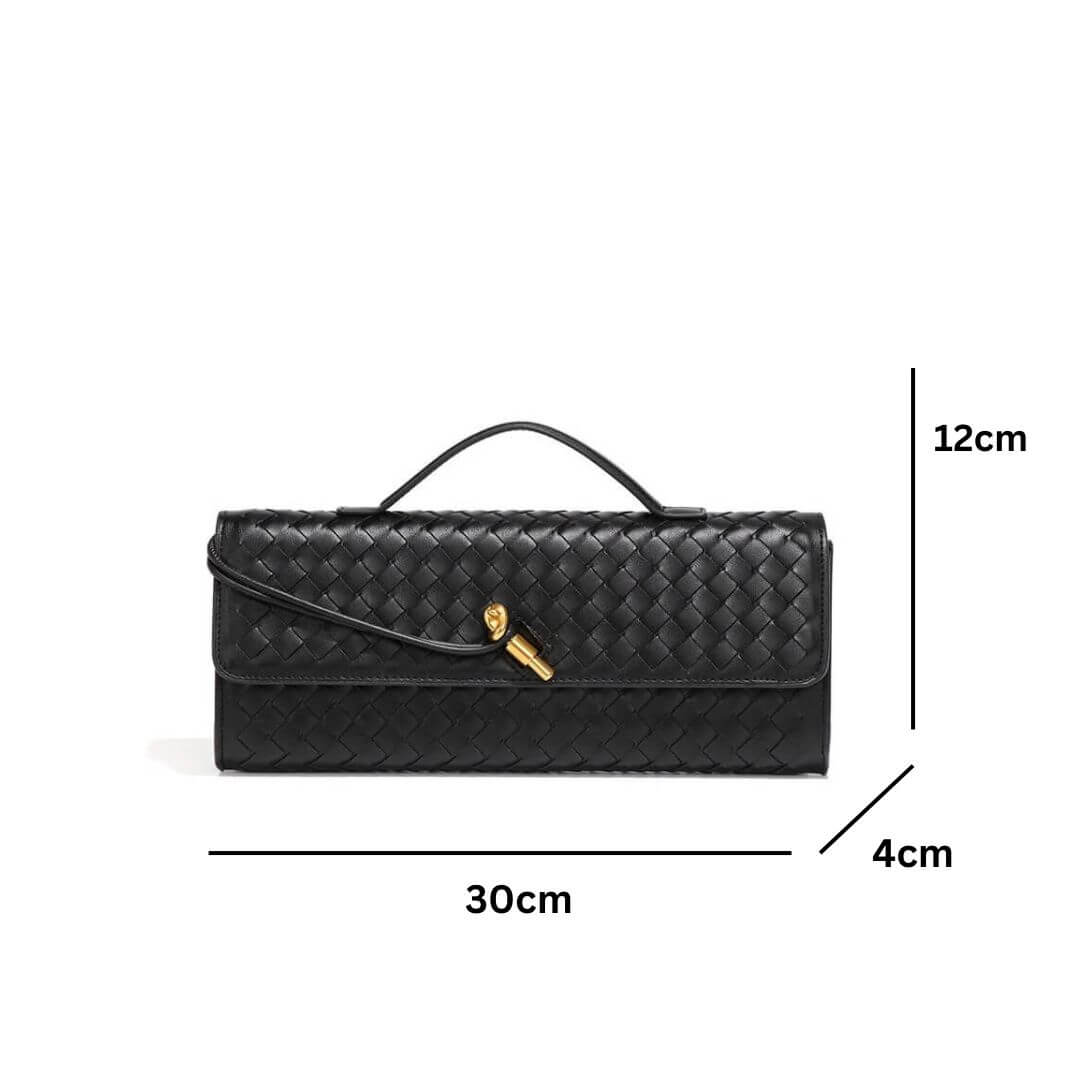 Luxury Black Leather Clutch Bag for Women | UK Fashion Accessory