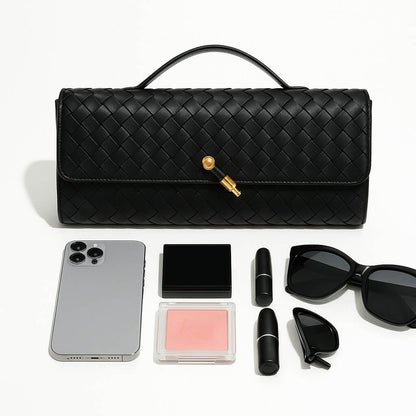 Luxury Black Leather Clutch Bag for Women | UK Fashion Accessory