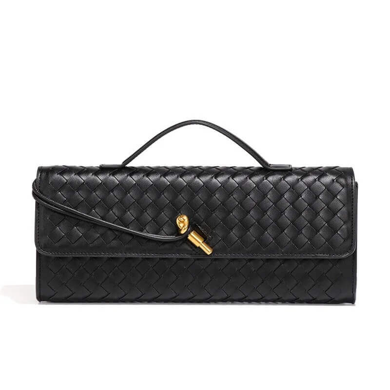 Luxury Black Leather Clutch Bag for Women | UK Fashion Accessory