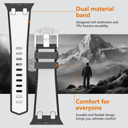 Carbon Fiber Sports Silicone Strap For Apple Watch Ultra 2