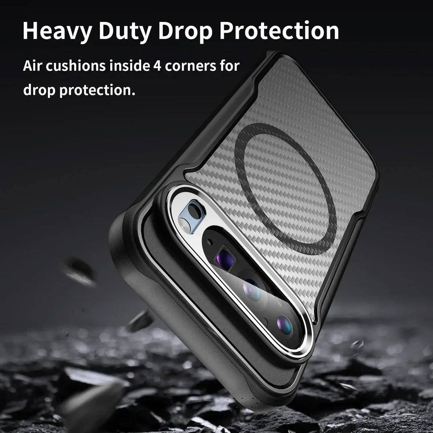 Shockproof Google Pixel 9 Pro Case Carbon Fiber Pattern – Pejayz