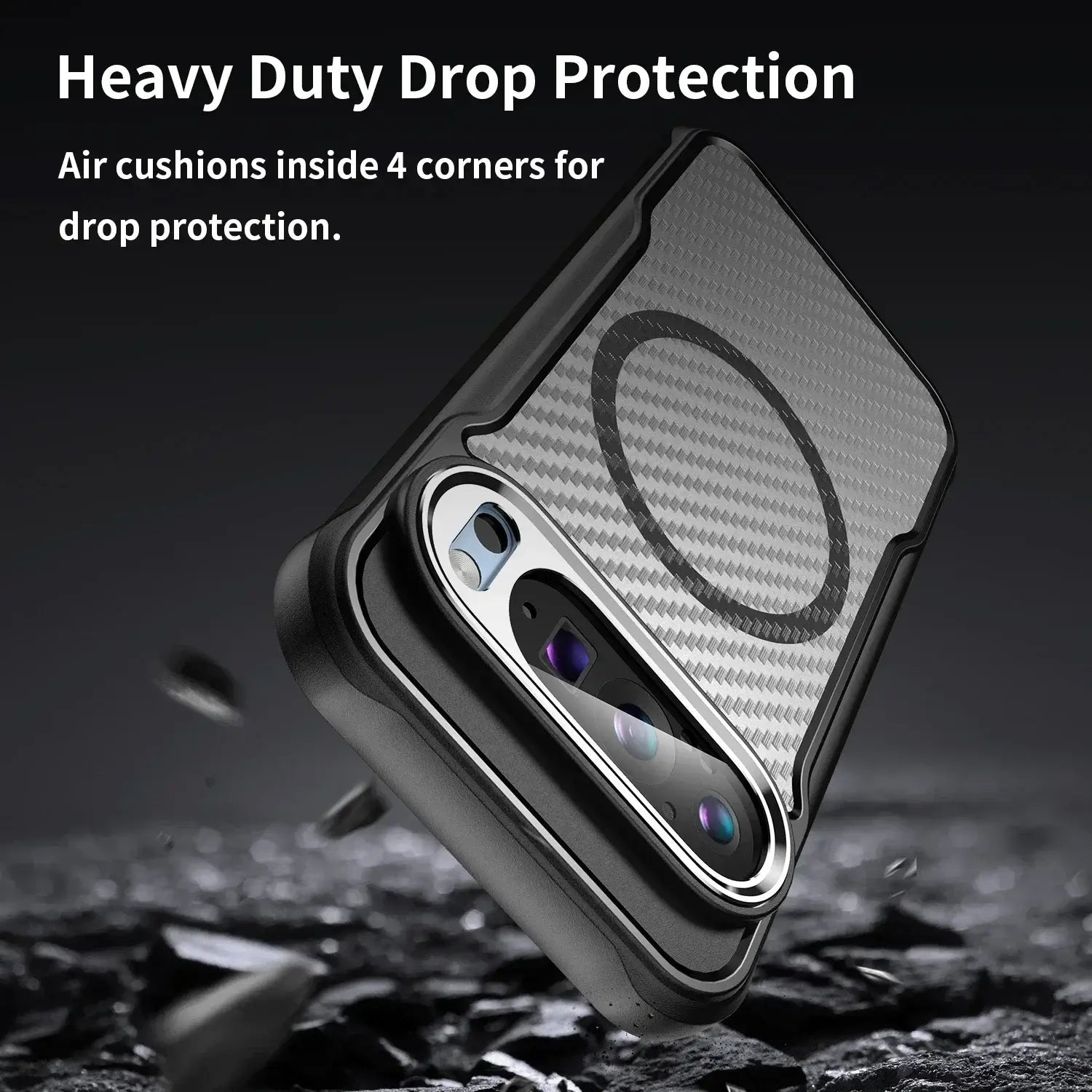 Shockproof Google Pixel 9 Pro Case Carbon Fiber Pattern – Pejayz
