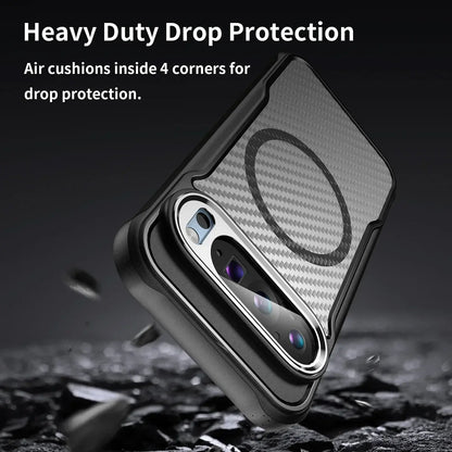 Shockproof Google Pixel 9 Pro Case Carbon Fiber Pattern – Pejayz