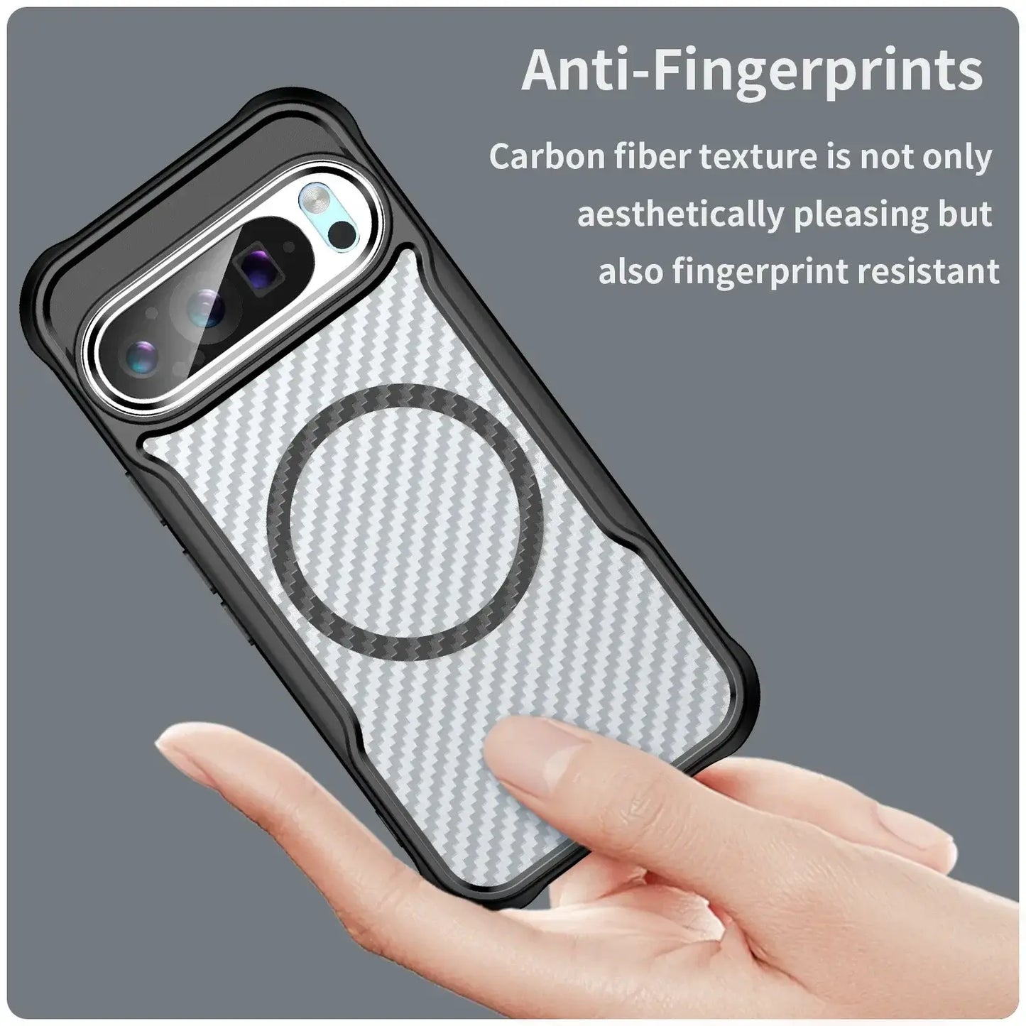 Shockproof Google Pixel 9 Pro Case Carbon Fiber Pattern – Pejayz