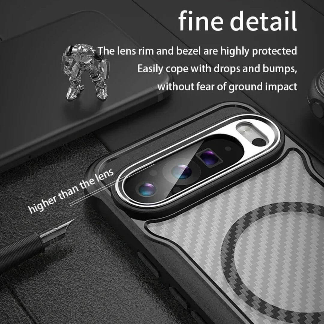 Shockproof Google Pixel 9 Pro Case Carbon Fiber Pattern – Pejayz