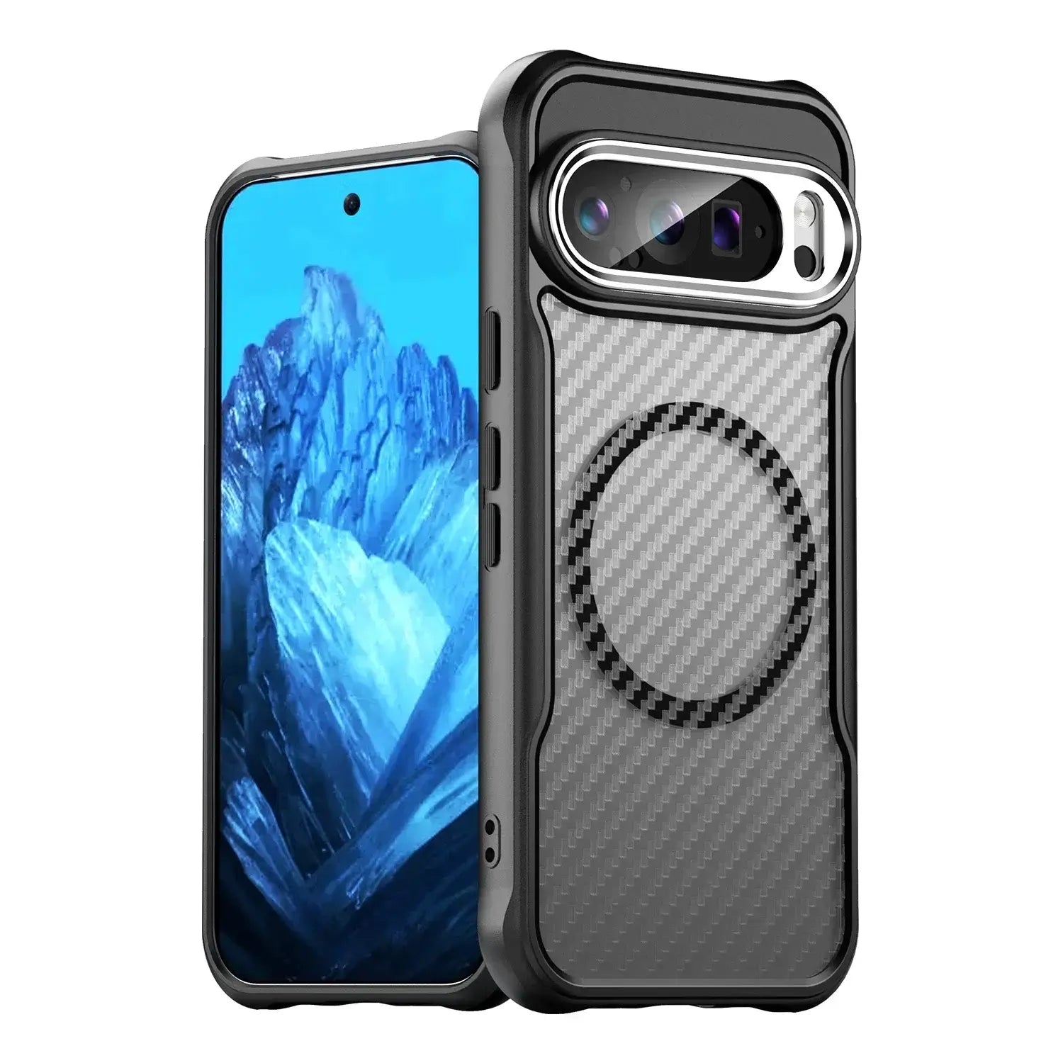 Shockproof Google Pixel 9 Pro Case Carbon Fiber Pattern – Pejayz