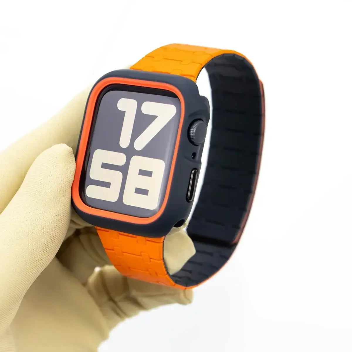 Case With Sporty Magnetic Silicone Strap For Apple Watch Ultra 2