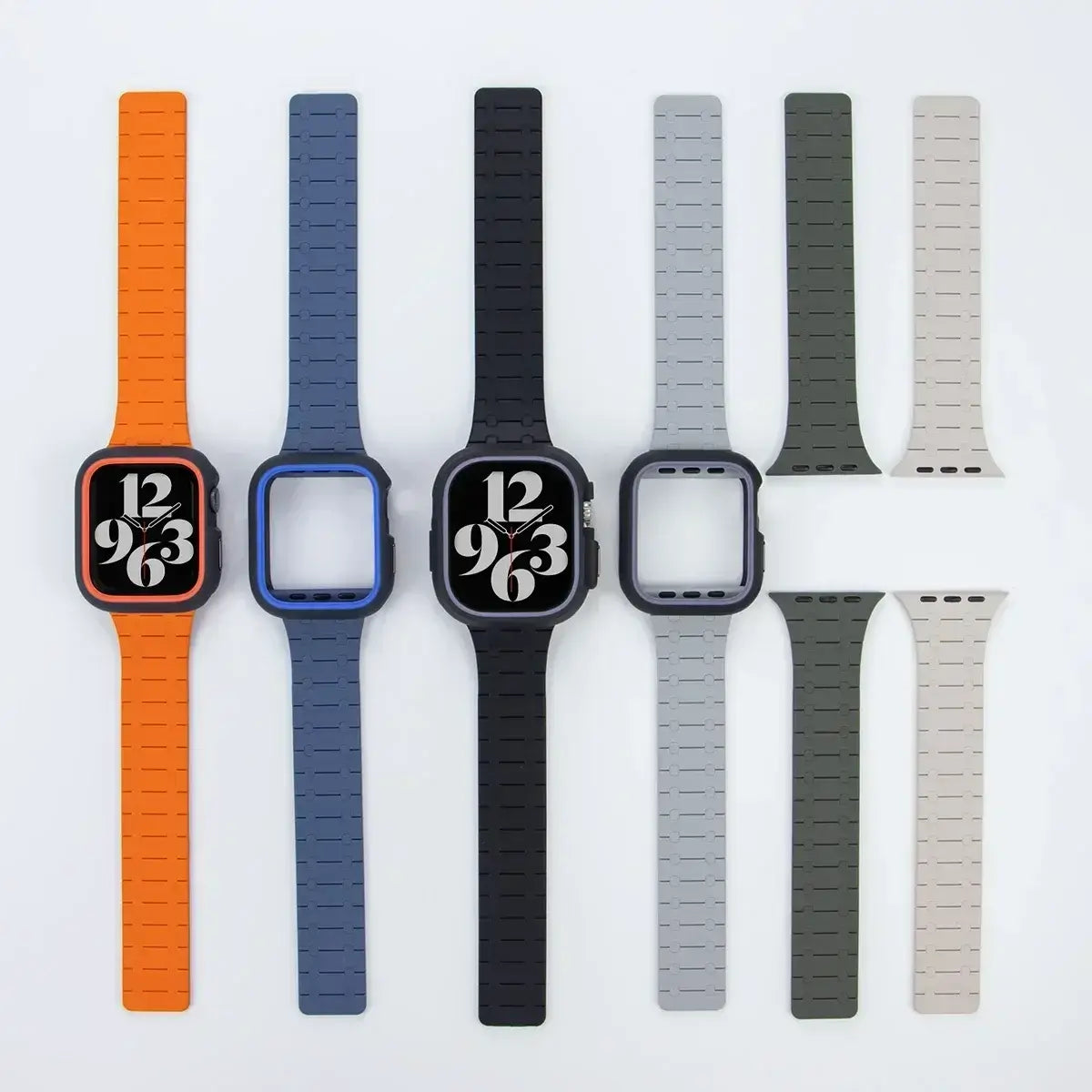 Case With Sporty Magnetic Silicone Strap For Apple Watch Ultra 2